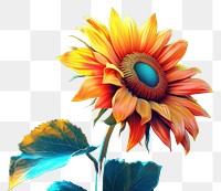 PNG  Robot Sunflower sunflower plant art.
