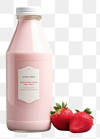 PNG Strawberry dessert bottle fruit.
