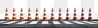 PNG  Road barriers barricade cone line.