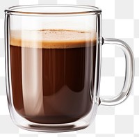 PNG Americano coffee transparent cup drink mug white background.