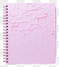 PNG Grunge pastel notebook with ripped diary white background creativity.