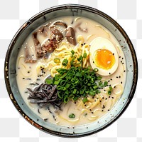PNG Japanese tonkotsu ramen plate food soup.