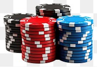 PNG Gambling poker game white background.