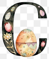 PNG Easter font egg white background.