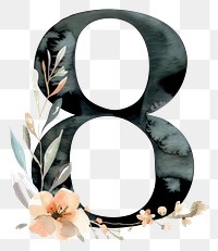 PNG Number flower font cartoon