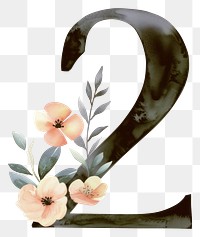 PNG Flower number plant font