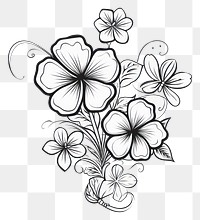 PNG Cool clover pattern drawing sketch.