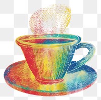 PNG Saucer coffee drink cup.