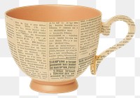 PNG Ephemera paper cup mug art refreshment.