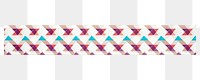 PNG  Seamless geometric pattern adhesive strip white background purple shape.