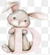 PNG Bunny alphabet D mammal animal rabbit.