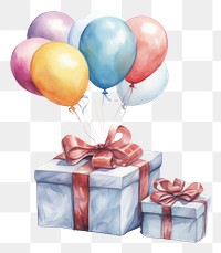 PNG Birthday gift birthday balloon paper