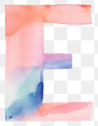 PNG  Watercolor illustration of letter E text white background pattern.