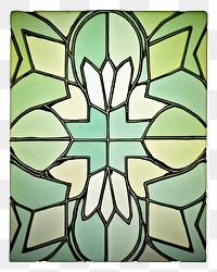 PNG Abstract stain glass green background art architecture creativity.