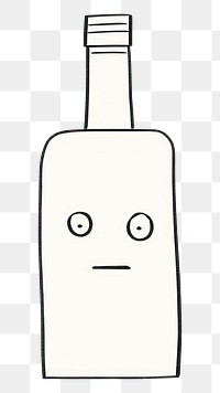 PNG Minimal illustration of a whisky bottle drawing line white background.