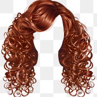 Bronze curly hair hairstyle adult wig.