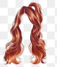 Long wavy ponytail hairstyle adult white background creativity.