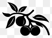 PNG Cherry fruit logo icon plant lingonberry freshness.