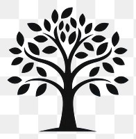 PNG Fruit tree logo icon silhouette drawing illustrated