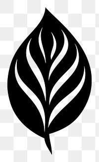 PNG Leaf logo icon plant monochrome pattern.