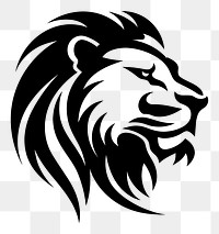 PNG Lion logo icon mammal black creativity.