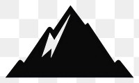 PNG Mountain icon Simple silhouette logo symbol.