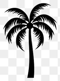 PNG Palm tree logo icon silhouette plant white background.