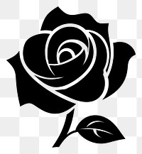 PNG Red rose logo icon Simple flower plant white background.