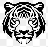 PNG Tiger icon logo animal white.