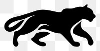PNG Tiger jump logo silhouette animal mammal.