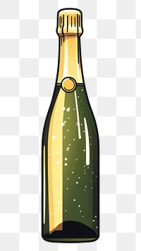 PNG Champagne cartoon bottle glass drink.