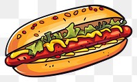 PNG Hotdog cartoon food hamburger.