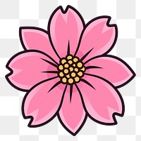 PNG Pink flower Clipart blossom cartoon dahlia.