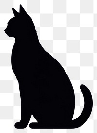 PNG Cat silhouette animal mammal pet.