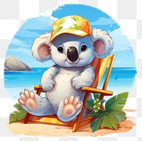 PNG Koala character Vacation summer vacation cartoon animal.