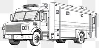 PNG Ambulance vehicle sketch truck.