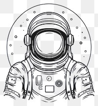 PNG Astronaut sketch drawing illustrated.