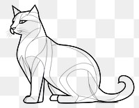 PNG Cat sketch drawing animal.