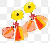 PNG Earrings petal art 