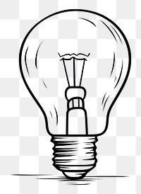 PNG Lamp lightbulb sketch line.