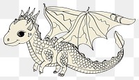 PNG Dragon drawing sketch animal.