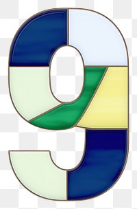 PNG  Tiles mosaic letters number 9 symbol shape white background.