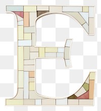 PNG  Mosaic tiles letters E alphabet number shape.