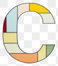 PNG  Mosaic tiles letters C symbol number shape.