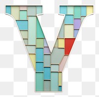 PNG  Mosaic tiles letters Y shape white background architecture.