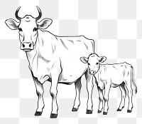 PNG Cow livestock mammal animal.