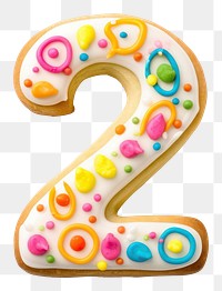 PNG  Number cookie food white background.