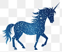 PNG Blue color unicorn icon animal mammal horse