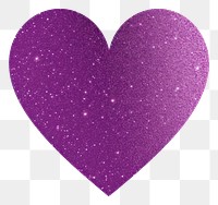 PNG Purple color heart icon glitter shape white background.