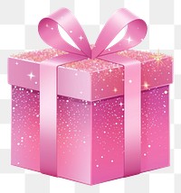 PNG Pink color gift box icon white background celebration anniversary.